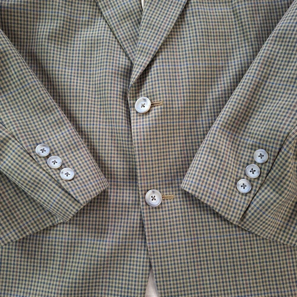 Vintage Christian Dior Monsieur Blazer Mens 42 Wool Plaid Sport Coat USA 90s
